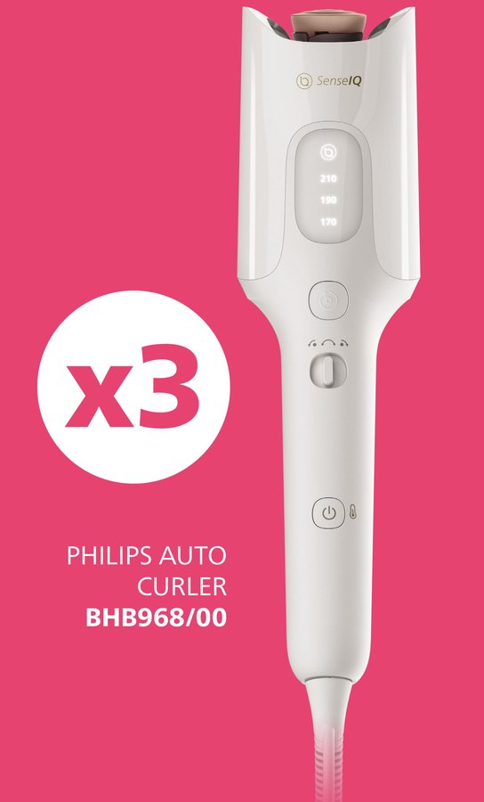 PHILIPS AUTO CURLER BHB968/00 — 3 komada